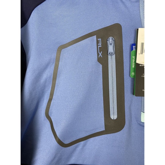 NWT RLX Ralph Lauren Golf 1/4 Zip Pullover Navy Blue Men’s Sz Medium MSRP $148 - Picture 8 of 11